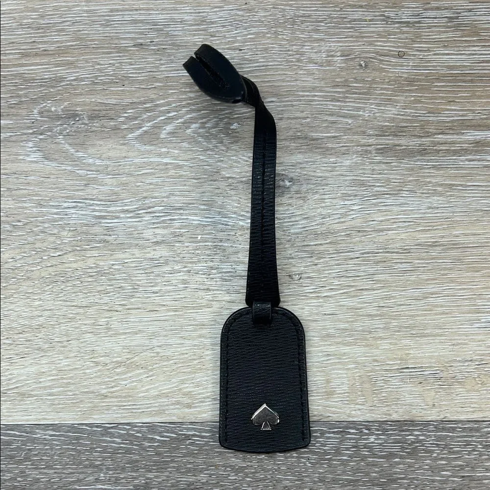 Kate spade Black Leather Bag Tag